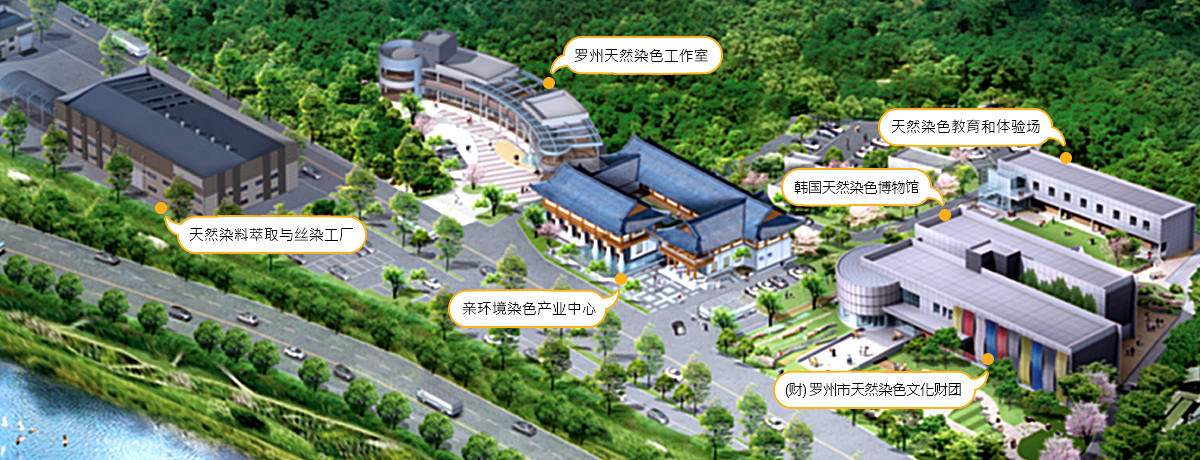 韩国天然染色博物馆与周围设施